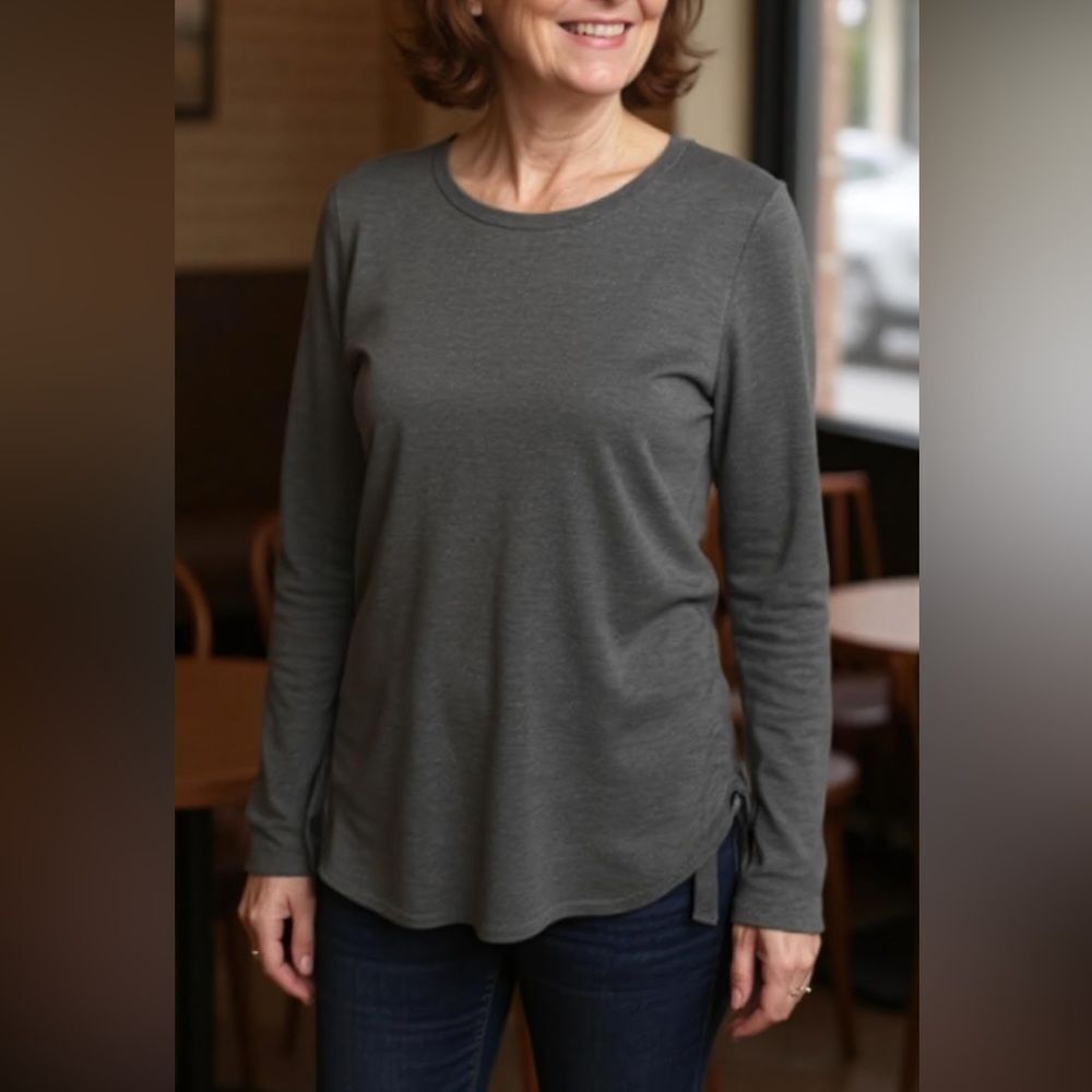 Ann Taylor Sweatshirt with Tie Detail Size M